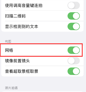 屯溪苹果手机维修网点分享iPhone如何开启九宫格构图功能