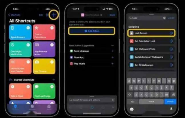 屯溪苹果14锁屏维修店分享iPhone14升级iOS16.4后如何创建锁屏快捷方式 